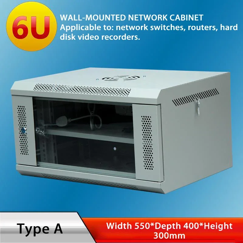 Thumbnail of 6u network cabinet wall-mounted 3